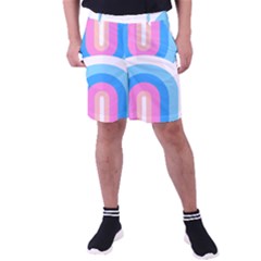 Rainbow T- Shirt Aqua Double Rainbow Arc T- Shirt Men s Pocket Shorts by maxcute