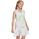 Rainbow T- Shirt Blue Double Rainbow Arc T- Shirt Kids  Sleeveless Tiered Mini Dress View3