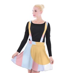 Rainbow T- Shirt Blue Rainbow Arc With Sun T- Shirt Suspender Skater Skirt by maxcute