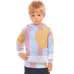 Rainbow T- Shirt Blue Rainbow Arc With Sun T- Shirt Kids  Hooded Pullover by maxcute