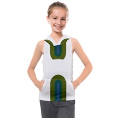 Rainbow T- Shirt Pink And Green Double Rainbow Arc T- Shirt Kids  Sleeveless Hoodie by maxcute