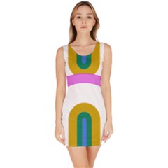 Rainbow T- Shirt Pink Double Rainbow Arc T- Shirt Bodycon Dress by maxcute