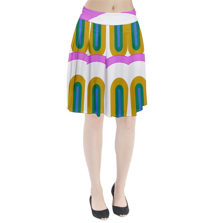 Rainbow T- Shirt Pink Double Rainbow Arc T- Shirt Pleated Skirt