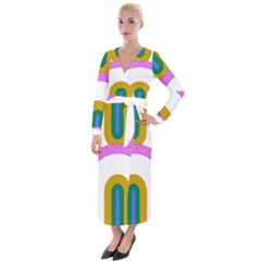 Rainbow T- Shirt Pink Double Rainbow Arc T- Shirt Velvet Maxi Wrap Dress