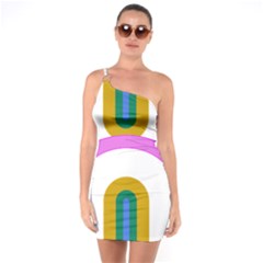 Rainbow T- Shirt Pink Double Rainbow Arc T- Shirt One Soulder Bodycon Dress by maxcute