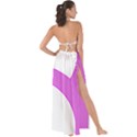 Rainbow T- Shirt Pink Double Rainbow Arc T- Shirt Maxi Chiffon Tie-Up Sarong View2