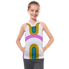 Rainbow T- Shirt Pink Double Rainbow Arc T- Shirt Kids  Sleeveless Hoodie by maxcute