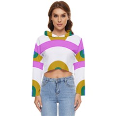 Rainbow T- Shirt Pink Double Rainbow Arc T- Shirt Women s Lightweight Cropped Hoodie by maxcute