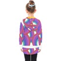 Rainbow T- Shirt Psychedelic Rainbow T- Shirt Kids  Double Breasted Button Coat View2