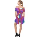 Rainbow T- Shirt Psychedelic Rainbow T- Shirt Off Shoulder Chiffon Dress View2