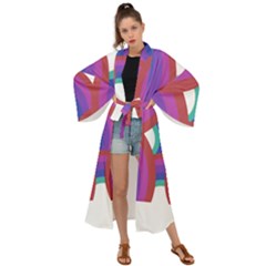 Rainbow T- Shirt Psychedelic Rainbow T- Shirt Maxi Kimono by maxcute