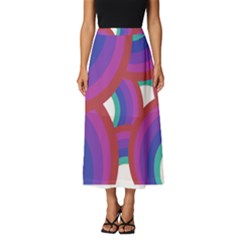 Rainbow T- Shirt Psychedelic Rainbow T- Shirt Classic Midi Chiffon Skirt