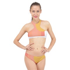 Rainbow T- Shirt Rainbow With Sun T- Shirt High Neck Bikini Set by maxcute