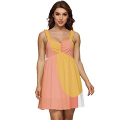 Rainbow T- Shirt Rainbow With Sun T- Shirt Ruffle Strap Babydoll Chiffon Dress