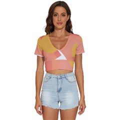 Rainbow T- Shirt Rainbow With Sun T- Shirt V-neck Crop Top