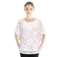 Rattlesnake T- Shirt Rattlesnake Skin T- Shirt Batwing Chiffon Blouse