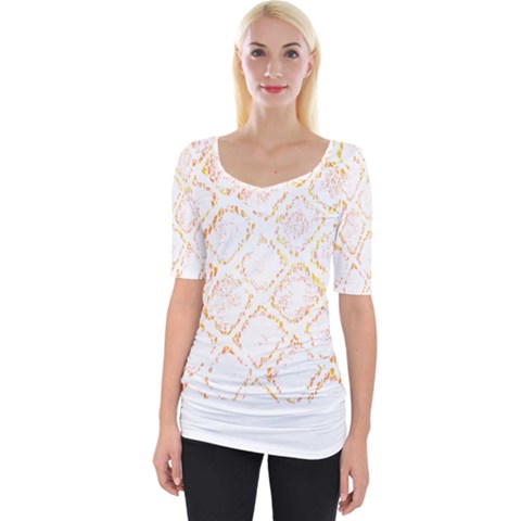 Rattlesnake T- Shirt Rattlesnake Skin T- Shirt Wide Neckline Tee by maxcute