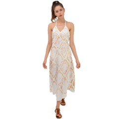 Rattlesnake T- Shirt Rattlesnake Skin T- Shirt Halter Tie Back Dress 