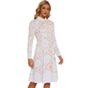 Rattlesnake T- Shirt Rattlesnake Skin T- Shirt Long Sleeve Shirt Collar A-Line Dress View3