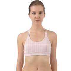 Rectangular Seamless Pattern T- Shirt Rectangular Grid Pattern - Pale Pink T- Shirt Back Web Sports Bra by maxcute