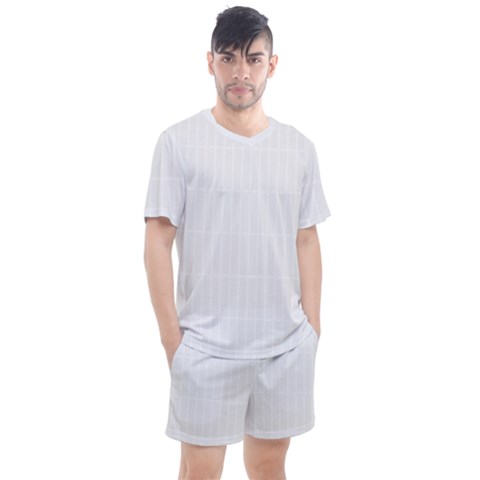 Rectangular Seamless Pattern T- Shirt Rectangular Grid Pattern - White T- Shirt Men s Mesh Tee And Shorts Set by maxcute