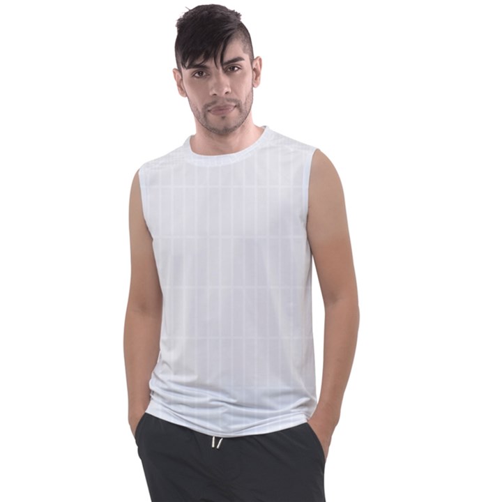 Rectangular Seamless Pattern T- Shirt Rectangular Grid Pattern - White T- Shirt Men s Regular Tank Top