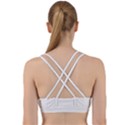 Rectangular T- Shirt Rectangular Grid Pattern - Grey T- Shirt Back Weave Sports Bra View2