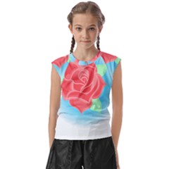 Rose T- Shirt Neotraditional Rose T- Shirt Kids  Raglan Cap Sleeve Tee by maxcute