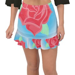 Rose T- Shirt Neotraditional Rose T- Shirt Fishtail Mini Chiffon Skirt by maxcute