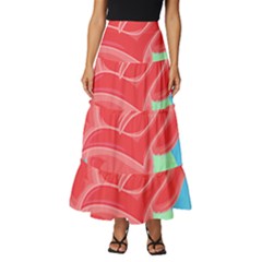 Rose T- Shirt Neotraditional Rose T- Shirt Tiered Ruffle Maxi Skirt