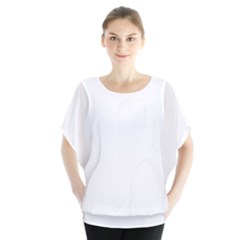 Rose T- Shirt Single Black And White Rose T- Shirt Batwing Chiffon Blouse