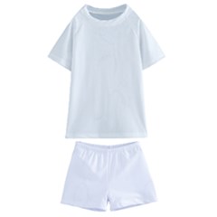 Rose T- Shirt Single Black And White Rose T- Shirt Kids  Swim Tee and Shorts Set