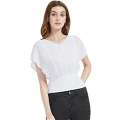 Rose T- Shirt Single Black And White Rose T- Shirt Butterfly Chiffon Blouse