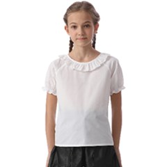 Rose T- Shirt Single Black And White Rose T- Shirt Kids  Frill Chiffon Blouse