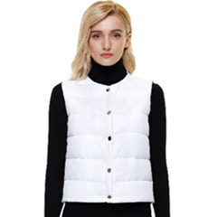 Rose T- Shirt Single Black And White Rose T- Shirt Women s Short Button Up Puffer Vest by maxcute