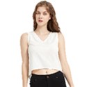 Rose T- Shirt Single Black And White Rose T- Shirt V-Neck Cropped Tank Top View1