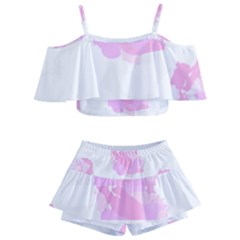 Roses T- Shirt Roses Life Pattern T- Shirt Kids  Off Shoulder Skirt Bikini by maxcute