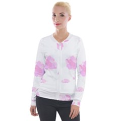 Roses T- Shirt Roses Life Pattern T- Shirt Velvet Zip Up Jacket