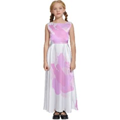 Roses T- Shirt Roses Life Pattern T- Shirt Kids  Satin Sleeveless Maxi Dress by maxcute