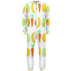 Seamless Pattern Fruits And Vegetables T- Shirt Seamless Pattern Fruits And Vegetables T- Shirt Onepiece Jumpsuit (men) by maxcute