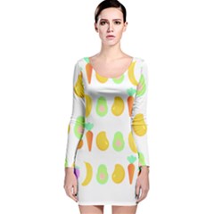 Seamless Pattern Fruits And Vegetables T- Shirt Seamless Pattern Fruits And Vegetables T- Shirt Long Sleeve Velvet Bodycon Dress by maxcute