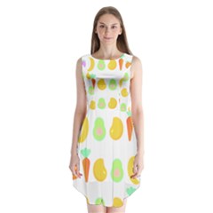 Seamless Pattern Fruits And Vegetables T- Shirt Seamless Pattern Fruits And Vegetables T- Shirt Sleeveless Chiffon Dress   by maxcute