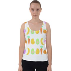 Seamless Pattern Fruits And Vegetables T- Shirt Seamless Pattern Fruits And Vegetables T- Shirt Velvet Tank Top by maxcute