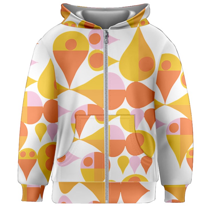 Shapes T- Shirt Shapes T- Shirt Kids  Zipper Hoodie Without Drawstring