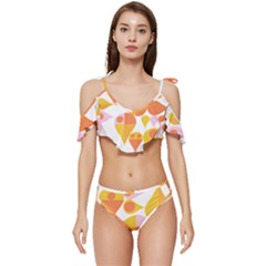 Shapes T- Shirt Shapes T- Shirt Ruffle Edge Tie Up Bikini Set	