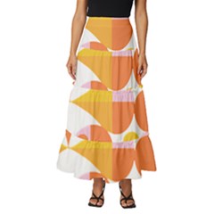 Shapes T- Shirt Shapes T- Shirt Tiered Ruffle Maxi Skirt by maxcute