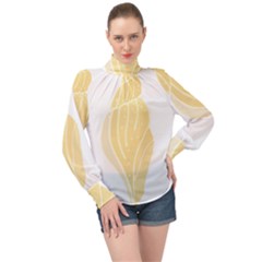 Shells T- Shirtshell T- Shirt High Neck Long Sleeve Chiffon Top by maxcute