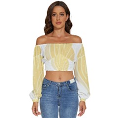 Shells T- Shirtshell T- Shirt Long Sleeve Crinkled Weave Crop Top