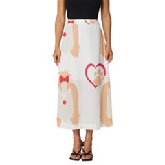 Shih Tzu Dog Pattern T- Shirtshih Tzu Dog Pattern T- Shirt (1) Classic Midi Chiffon Skirt