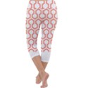 Shining Stephen King T- Shirt Geometric Pattern Looped Hexagons Orange Red Brown Capri Yoga Leggings View4